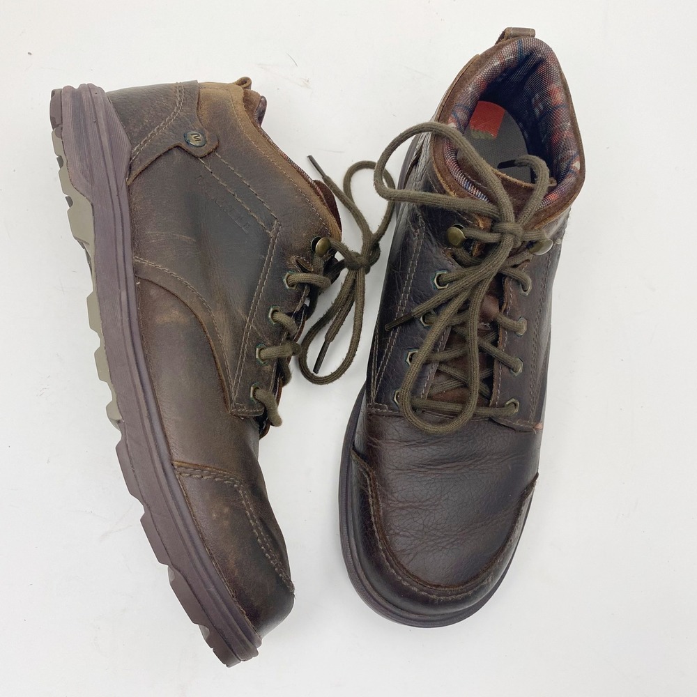 Merrell Brevard Shetland Leather Lace Up Chukka Boots Mens‎ 10 Brown J49645